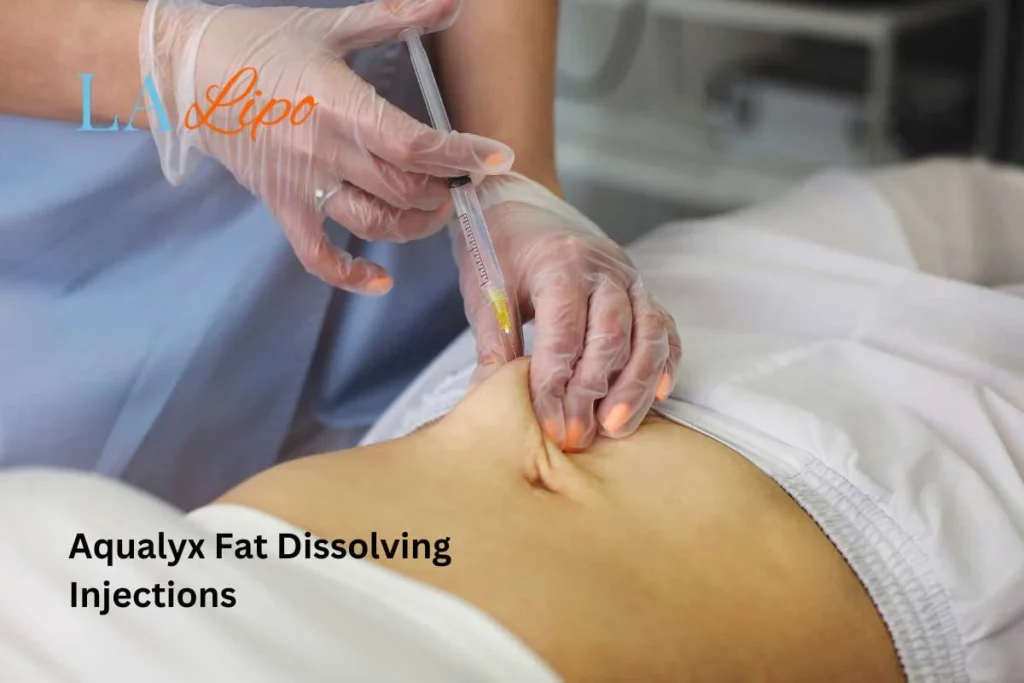 woman having fat dissolving injections Windsor in the stomach