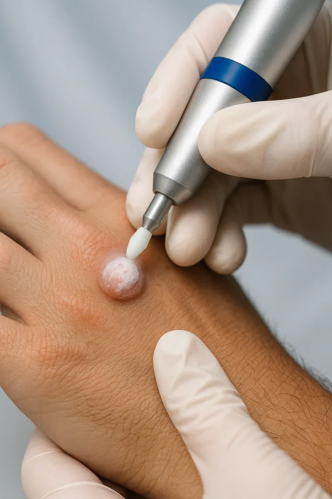 example of wart removal Windsor using cryopen