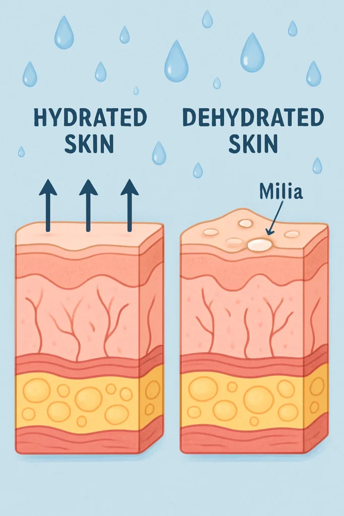 The importance of hydration and milia production Windsor