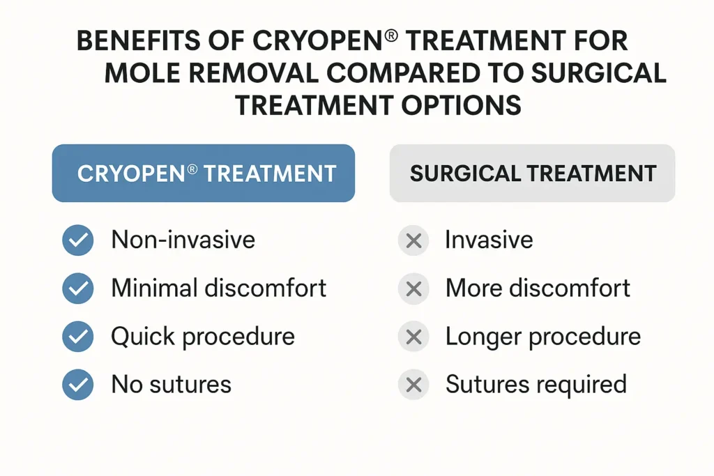 Benefits of facial mole removal Windsor - call our team today to book a consultation